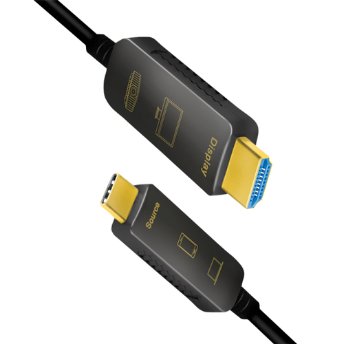 Logilink USB-C Kabel,C/M zu HDMI/M,4K/60Hz,AOC,10m zwart, afbeelding 2