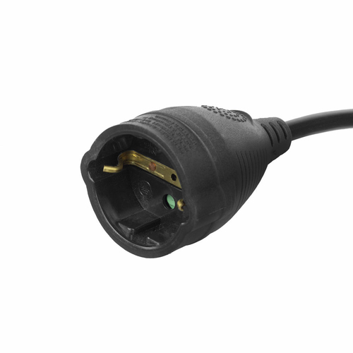 ACT Connectivity Netsnoer verlengkabel CEE 7/7 male (haaks) - CEE 7/7 female zwart, afbeelding 2