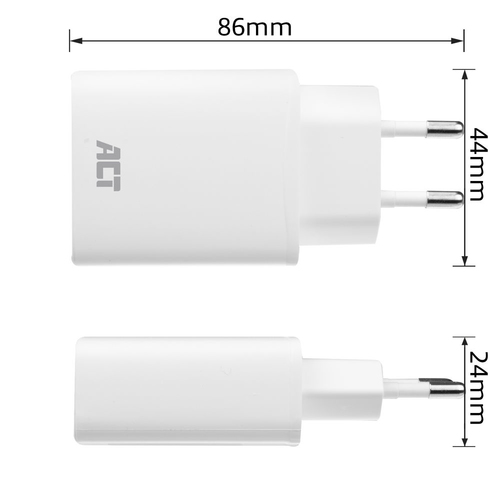 ACT Connectivity Compacte USB-C Lader 20W voor snel opladen oplader, afbeelding 3