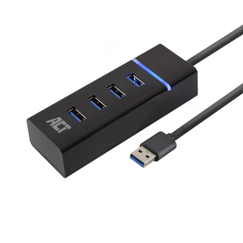 ACT Connectivity AC6300 USB Hub USB 3.2 Gen 1 met 4 USB-A poorten usb-hub
