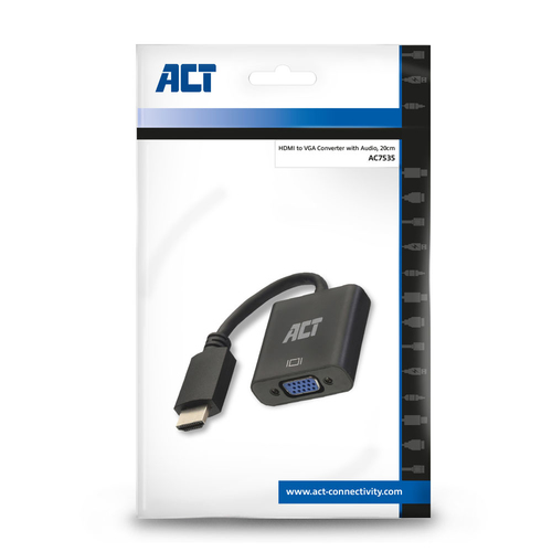 ACT Connectivity HDMI naar VGA Converter met audio adapter, afbeelding 4