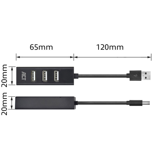 ACT Connectivity USB Hub mini 4 port usb-hub, afbeelding 2