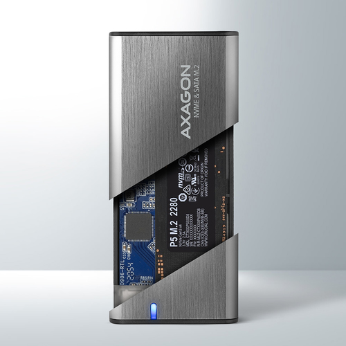 AXAGON EEM2-SG2 USB-C 3.2 Gen 2 - M.2 NVMe / SATA SSD 30-80mm ALU box *USBAM *USBCF *M.2, afbeelding 2