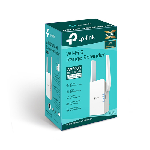 TP-Link RE705X WiFi Range Extender - AX 3000, Dual-band, White - image 4
