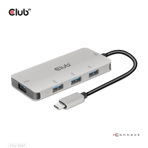 Club 3D USB-C Gen2 > 4x USB-A 10Gbps usb-hub, afbeelding 5