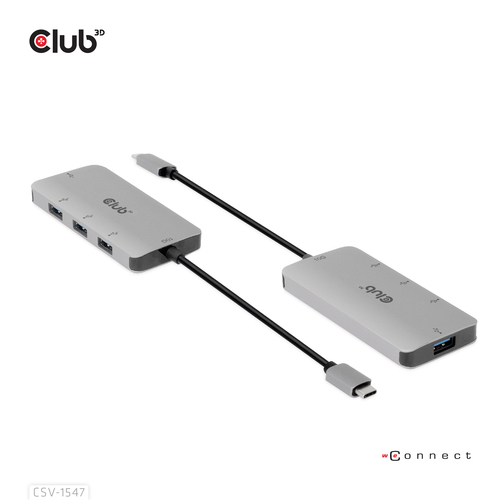 Club 3D USB-C Gen2 > 4x USB-A 10Gbps usb-hub, afbeelding 3