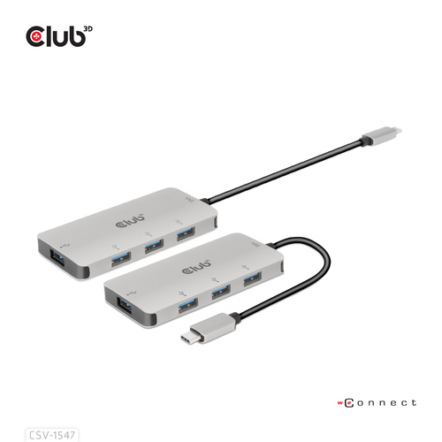 Club 3D USB-C Gen2 > 4x USB-A 10Gbps usb-hub, afbeelding 4