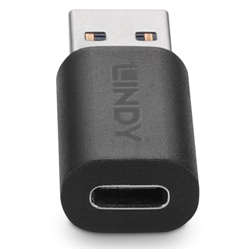 Lindy 41904 tussenstuk voor kabels USB 3.2 Type A USB 3.2 Type C Zwart, afbeelding 3