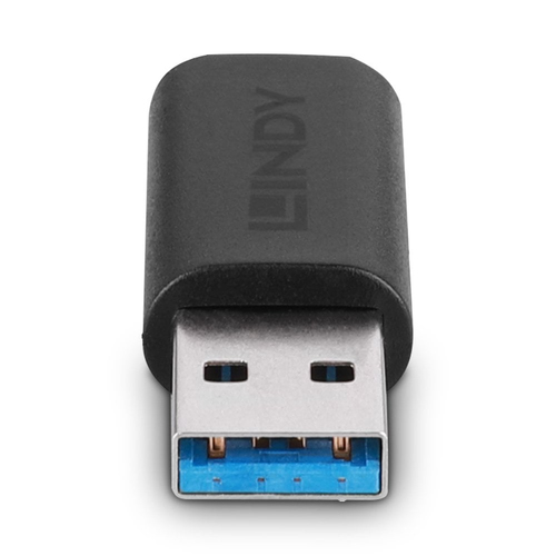 Lindy 41904 tussenstuk voor kabels USB 3.2 Type A USB 3.2 Type C Zwart, afbeelding 4