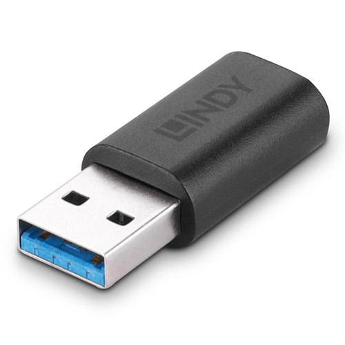 Lindy 41904 tussenstuk voor kabels USB 3.2 Type A USB 3.2 Type C Zwart, afbeelding 5