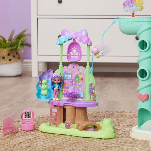 Gabby et la Maison Magique - Gabby's Dollhouse - Playset Cabane Fée Minette  - 2 Figurines + Accessoires - Effets Lumineux - Dessin Animé Gabby Et La Maison  Magique - Jouet Enfant
