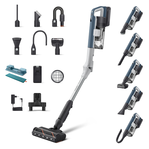 Philips XC3373/10 stick vacuum/electric broom 2-in-1 stick vacuum Battery Dry&wet HEPA Bagless Grey, Blue