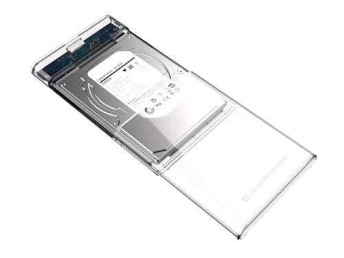 Conceptronic DANTE03T behuizing voor opslagstations HDD-/SSD-behuizing Transparant 2.5, afbeelding 4