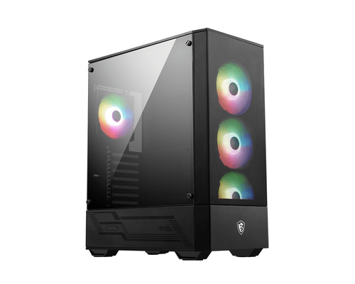 Msi Mag Forge 112R Tempered Glass Mid Tower Atx Gaming PC Case - Black - image 1