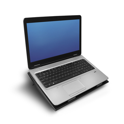 ACT Laptopstandaard, met ventilator, hoogte verstelbaar in 2 standen, 4-poorts hub, afbeelding 2