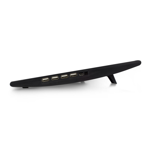 ACT Laptopstandaard, met ventilator, hoogte verstelbaar in 2 standen, 4-poorts hub, afbeelding 3