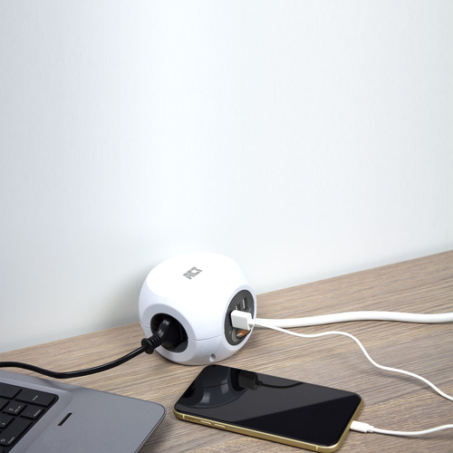 ACT Connectivity Vierkante stekkerdoos (PDU) met 3 sockets type F, 3 USB-A poorten, 1,5m, afbeelding 8