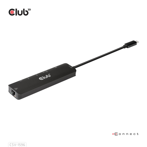 Club 3D USB Gen1 Type-C 6-in-1 Hub dockingstation, afbeelding 2