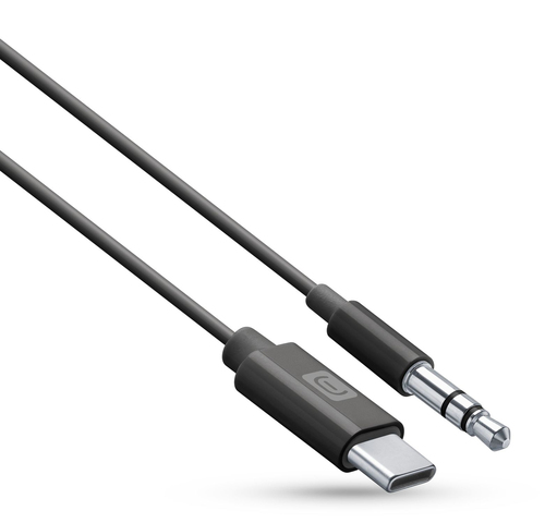 Cellularline AUXMUSICABLETYPECK аудио кабель 1 m 3,5 мм USB Type-C Черный