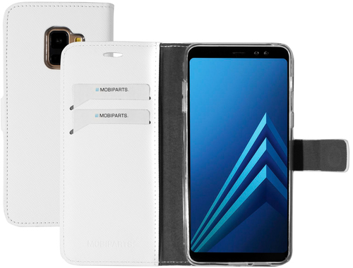 Mobiparts Saffiano Wallet Case Samsung Galaxy A8 (2018) White