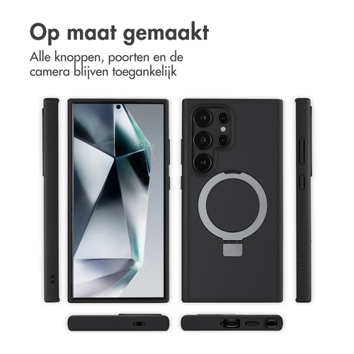 Accezz Ring Stand Backcover met MagSafe Samsung Galaxy S24 Ultra - Zwart, afbeelding 7