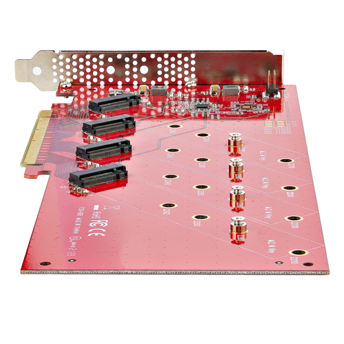 StarTech.com Quad M.2 PCIe Adapter Card, x16 Quad NVMe or AHCI M.2 SSD to PCI Express 4.0, Up to 7.8GBpsDrive, For 22422260228022110mm PCIe M-Key M2, afbeelding 4