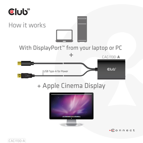Club 3D Mini DisplayPort naar Dual Link DVI-adapter, afbeelding 4