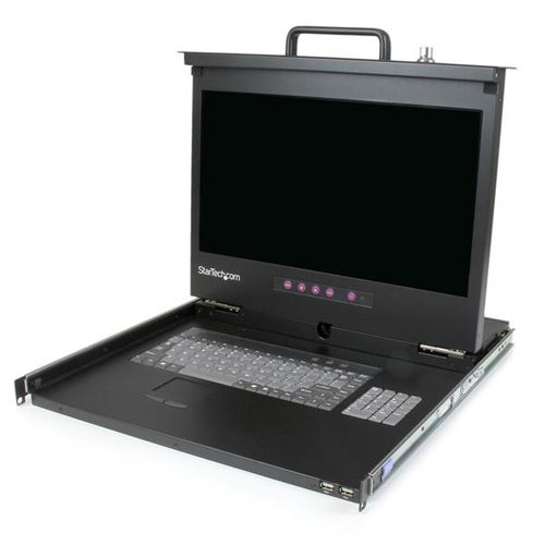 StarTech.com 1U 17" HD 1080p Rackmount LCD Console with Front USB Hub
