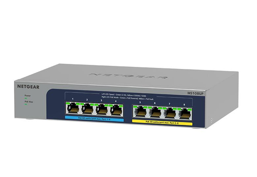 Netgear 8Port Switch 100/1000/2500 MS108UP 8-Port Ultra60 PoE++ Multi-Gig unmgd Switch