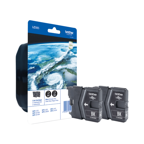 Click to view product details and reviews for Original Brother Lc985 Black Ink Cartridge Twin Pack.