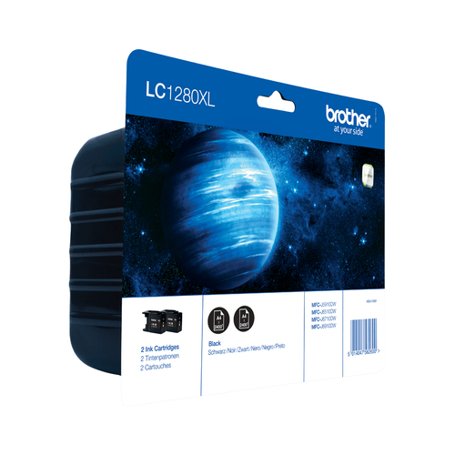 Click to view product details and reviews for Original Brother Lc1280 Black Ink Cartridge Twin Pack.