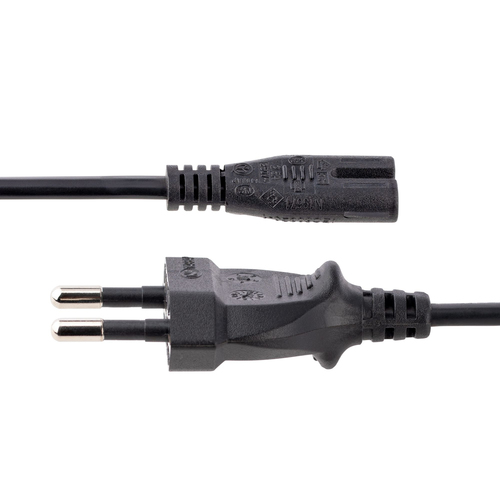StarTech.com 3m (10ft) Laptop Power Cord, EU Plug to C7, 2.5A 250V, 18AWG, Notebook  Laptop Replacement AC Power Cord, PrinterPower Brick Cord,, afbeelding 3