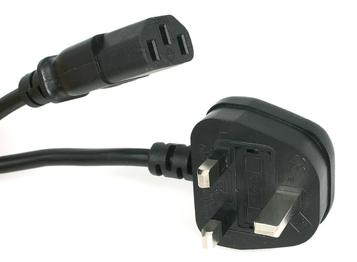 StarTech.com 3ft (1m) UK Computer Power Cable, BS 1363 to C13 Power Cord, 18AWG, 10A 250V, Black Replacement AC Power Cord, Monitor Power Cable, BS, afbeelding 4