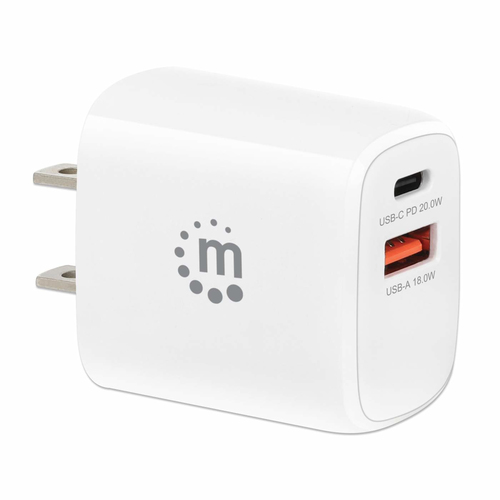 Manhattan 406291 adaptador e inversor de corriente Interior 20 W Blanco imagen 3