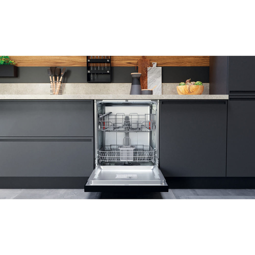 Hotpoint H3BL626BUK Semi Integrated Full Size Dishwasher - Black Control Panel with Fixed Door Hinge Kit - E Rated, Black - image 2