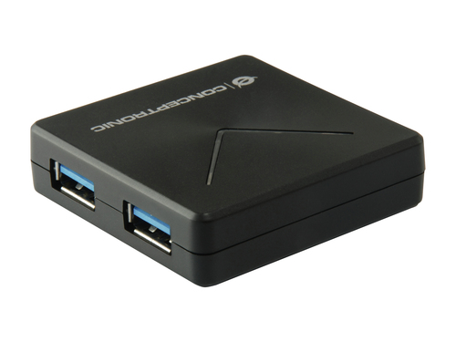 Conceptronic HUBBIES02B interface hub USB 3.2 Gen 1 (3.1 Gen 1) Mini-B 5000 Mbit/s Zwart, afbeelding 2