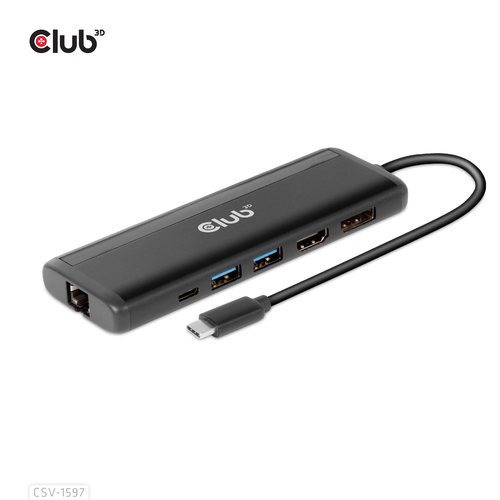 CLUB3D USB Gen 1 Type-C 8-in-1 MST Dual 4K60Hz Display Travel Dock – image 2