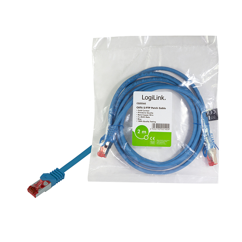 Logilink Patchkabel CAT6 S/FTP AWG27 PIMF 3,00m blauw, afbeelding 6