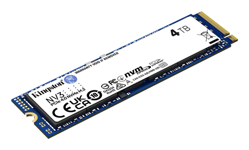 Kingston NV3 4TB NVMe PCIe 4.0 SSD - Ultra-Fast, Low Power M.2 Form Factor - SNV3S/4000G - BoxLtd - image 1