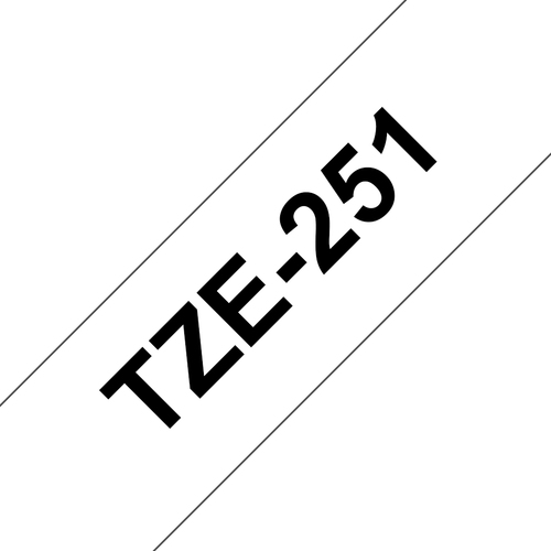 Brother P-Touch TZe Laminated Tape 24mm x 8m Black on White TZE251 - image 1