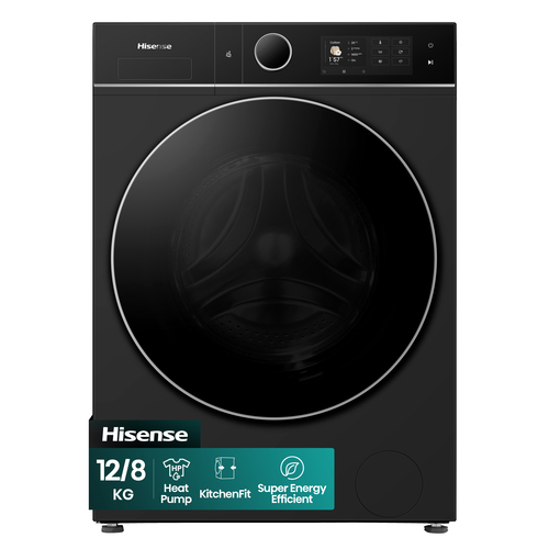 Hisense WD5I1245BBRH/BL washer dryer Freestanding Front-load Black
