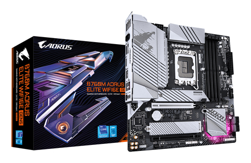 Gigabyte B760M Aorus Elite WIFI6E GEN5 Intel B760 mATX Lga 1700 Motherboard - image 1