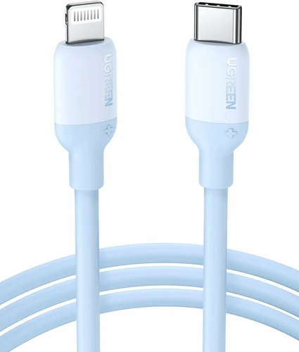 20313 Cable USB-C a Lightning / Certificado MFi / 1 Metro / Adecuado para iPhone, iPad, iPod / Carga Rápida PD 20W /  Sincronización de Datos de hasta 480 Mbps / Goma de Silicona y  TPE. / Suave al Tacto / Color Navy Blue <br>  <strong>Código SAT:</strong> 26121604