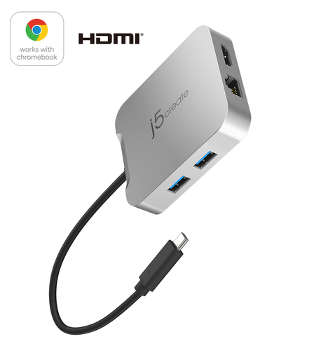 j5create JCD391 Проводная USB 3.2 Gen 1 (3.1 Gen 1) Type-C Серебристый