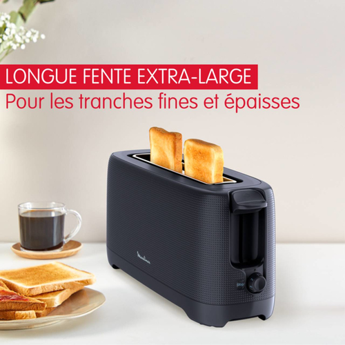 Moulinex Grille-pain 2 fentes extra-larges, 7 niveaux de dorage, Bouto