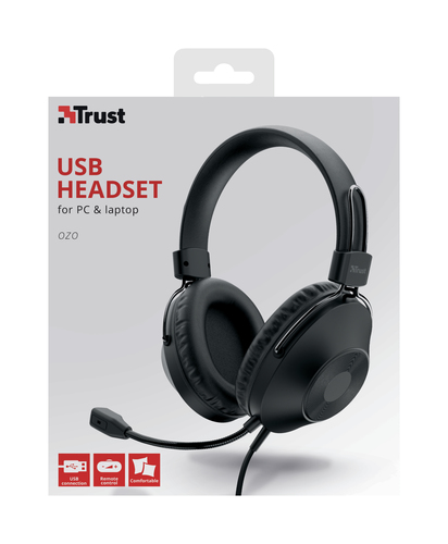 Trust Ozo Headset Wired Head-band Calls/Music USB Type-A Black – image 8