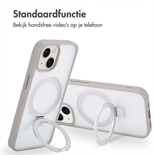 Accezz Ring Stand Backcover met MagSafe iPhone 15 - Grey, afbeelding 3