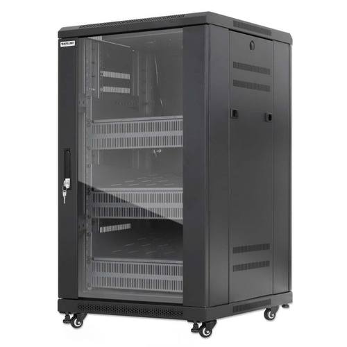 PRO LINE NETWORK CABINET WITH INTEGRATED FANS, 18U