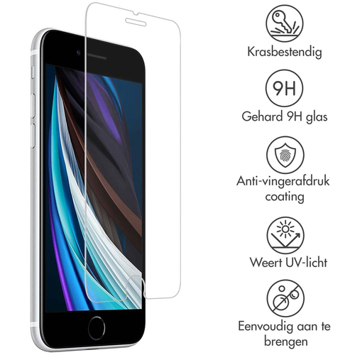 Accezz Gehard Glas Screenprotector iPhone SE (2022/2020), afbeelding 2