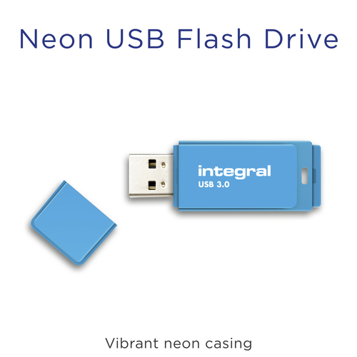 Integral 128GB USB3.0 DRIVE NEON BLUE UP TO R-120 W-30 MBS – image 3